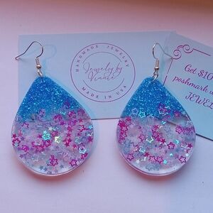 Winter Nights Hand Crafted Teardrop Earrings